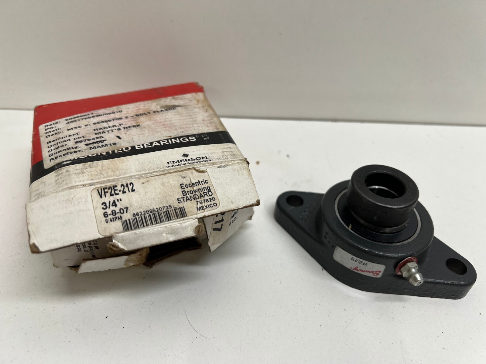 NEW IN BOX! BROWNING 2-BOLT FLANGE MOUNTING BEARING VF2E-212