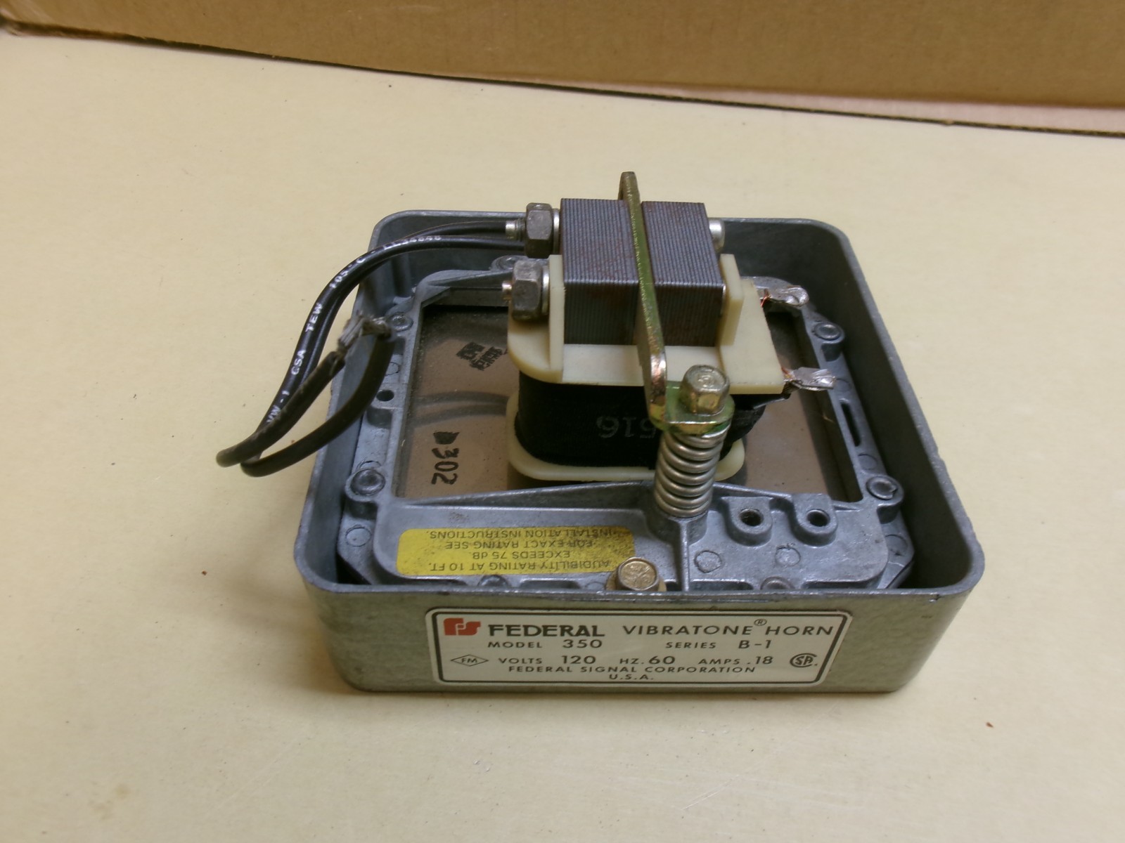 Federal Vibratone Horn, Model 350, Series B1