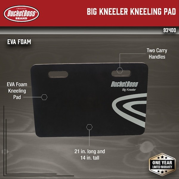 Bucket Boss 93400 Kneeling Pad, Foam, 21″ X 14″