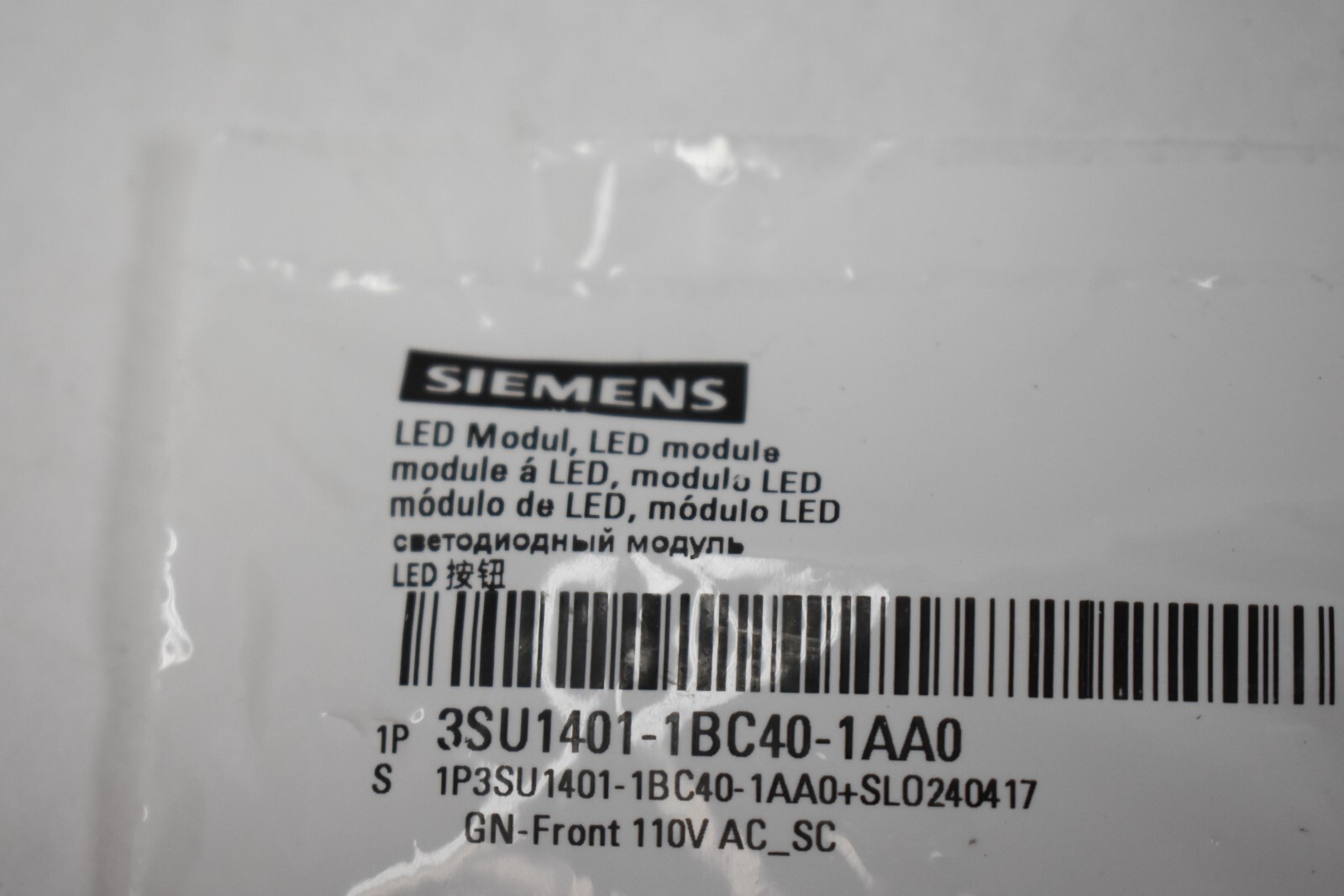 Siemens 3SU1401 1BC40 1AA0 Green 110 VAC LED Lamp Module Pilot Light Bulb