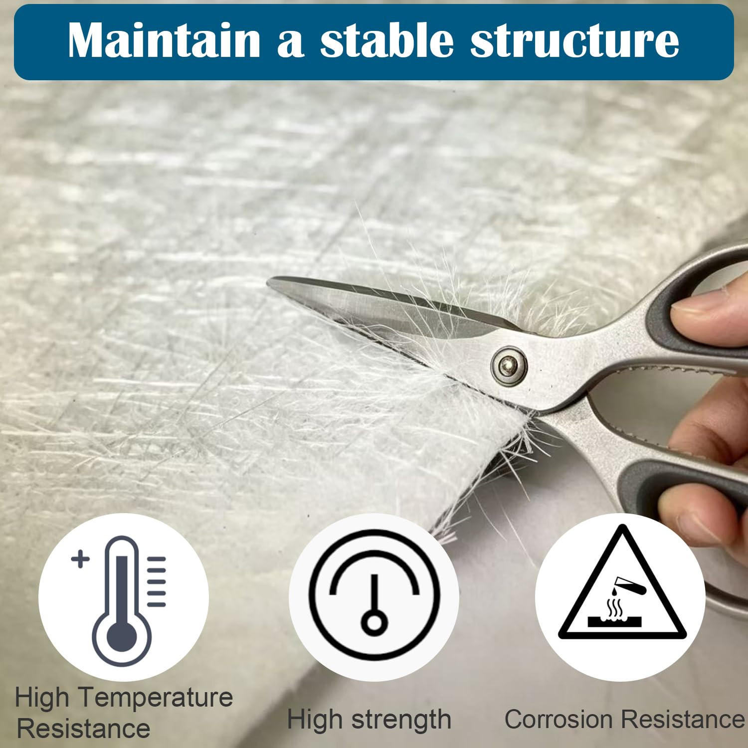 Fiberglass Mat, 3.5 Yards X 41″ Wide Fiberglass Chopped Strand Mat, Strong Repai