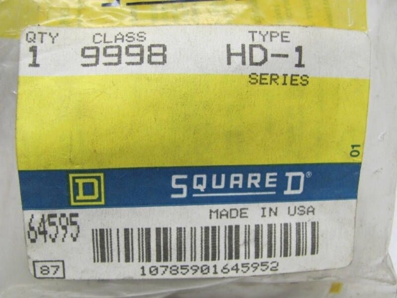 SQUARE D Class 9998 Type HD-1 Contacts 64595 N.I.B.