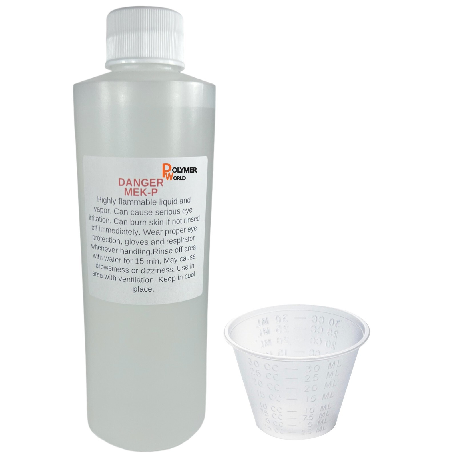 Polymer World MEK-P 8oz – 236cc For Poly Resins, Gelcoat With 1 oz Measuring Cup