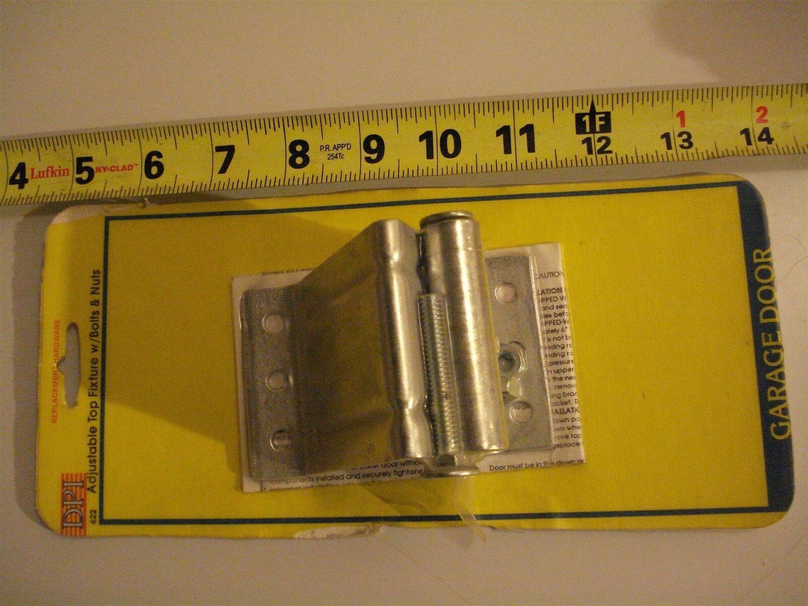 (1444.) Adj. Top Bracket Fixture w/bolts & nuts-For Garage Doors