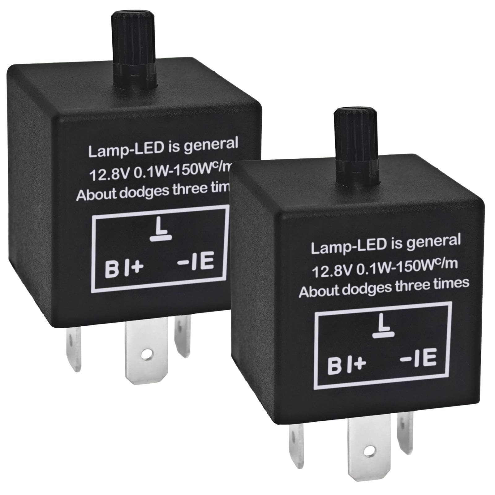 CF13 LED Flasher Relay Pack of 2 – 3 Pin Adjustable Turn Signal Relay CF13 EP…