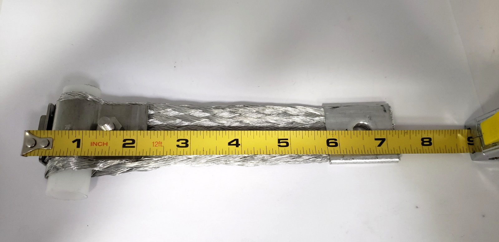 BRAIDED GROUND FLAT WIRE W/I-BEAM CLAMP, K515, 7-1/4″ TOTAL LENGTH, NNB
