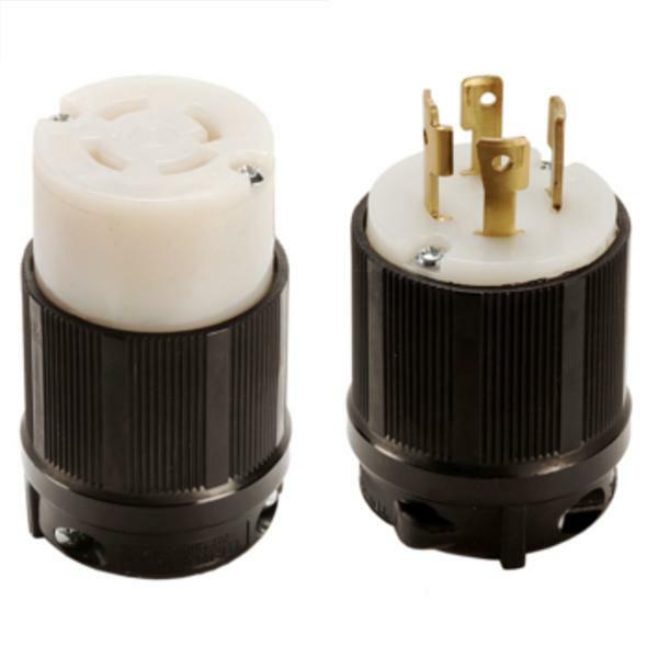 NEMA L16-30 Plug and Connector Set – Rated for 30A, 480V, 4-Wire, 3 Pole – cUL