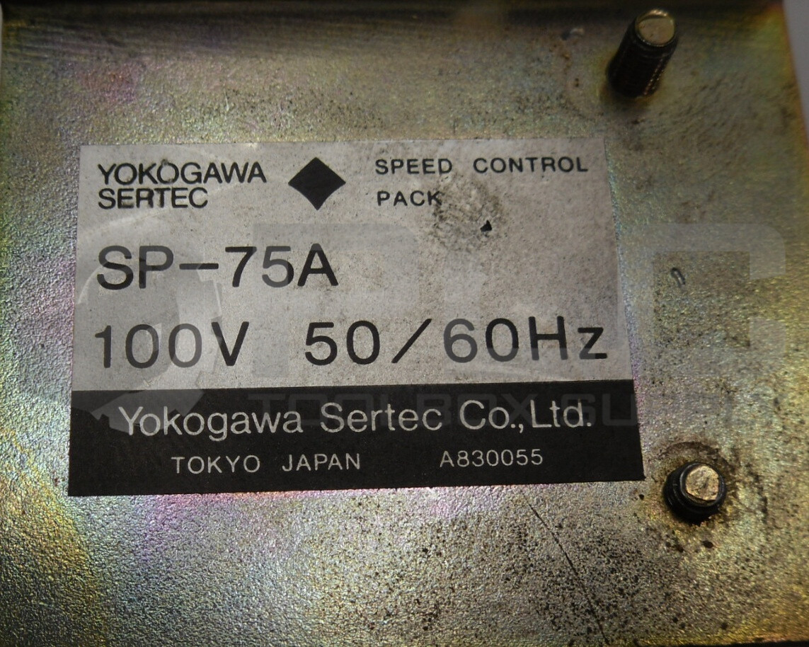 YOKOGAWA SP-75A SERTEC SPEED CONTROL UNIT 100V 50/60HZ