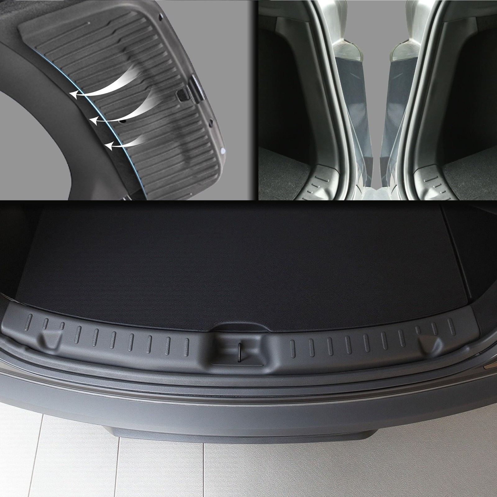 Trunk Tailgate Mat, Rear Bumper Guard & Side Protector Set for 2025 2026 Tesl…