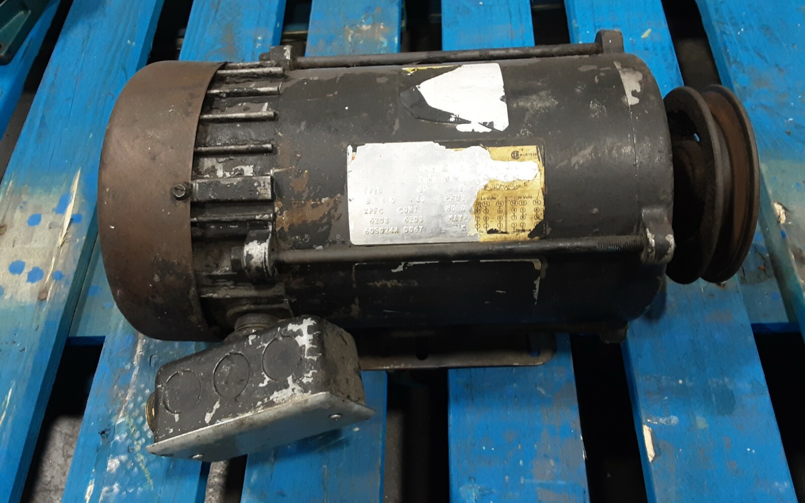 AC MOTOR 3N371A 3PH 1.5HP 1725RPM 56H FRAME 230 460V #07A43PR2