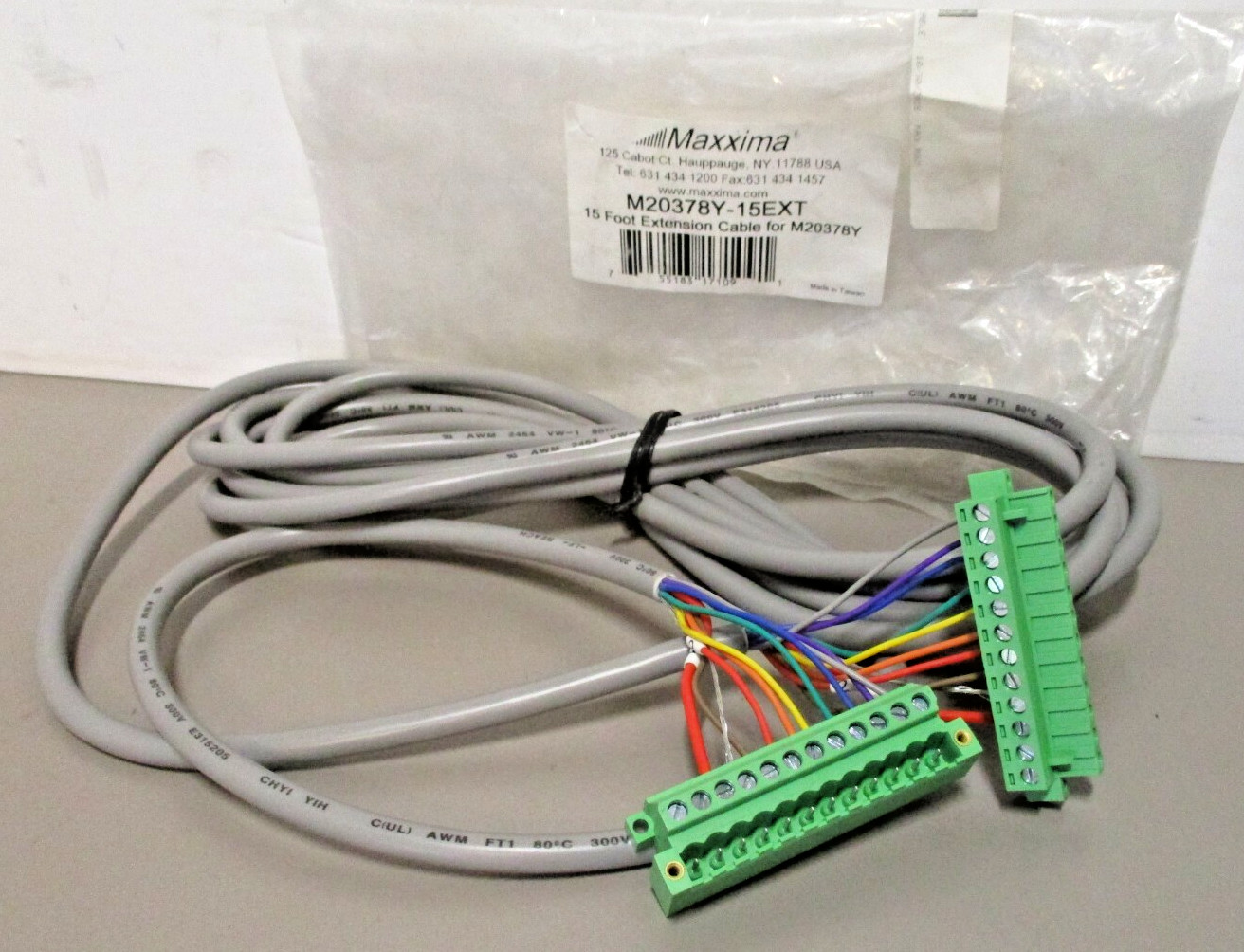 Maxxima M20378Y-15EXT Extension Cable 15ft for M20378Y TD Light Bar