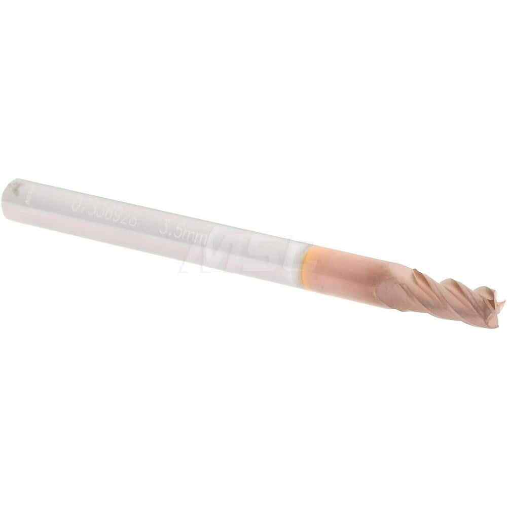 Accupro 12182737 Square End Mill: 0.1378″ Dia, 0.2756″ LOC, 4 Flutes, Solid Carb