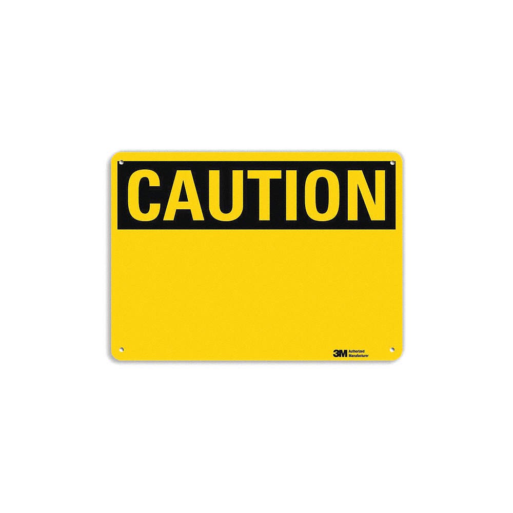 LYLE U4-1037-NA_10x7 Caution Sign,7 in x 10 in,Aluminum 462L62