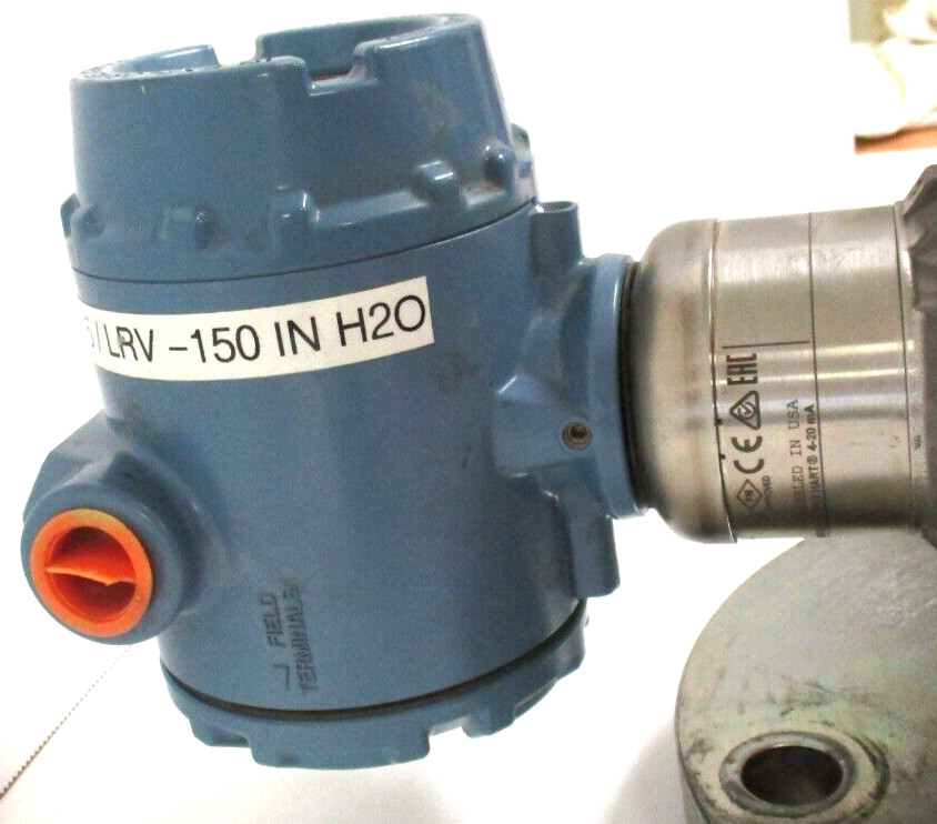 ROSEMOUNT TRANSMITTER, (2) 3″ 150 FLANGES, 3051SAL1CD2AA1A30BEDFF71CA, USED