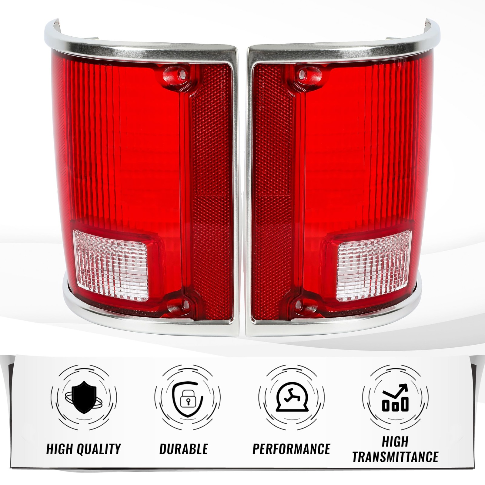 Pair Tail Light Lens 1973-1991 Chevy Blazer Suburban Jimmy Left Right 5968330