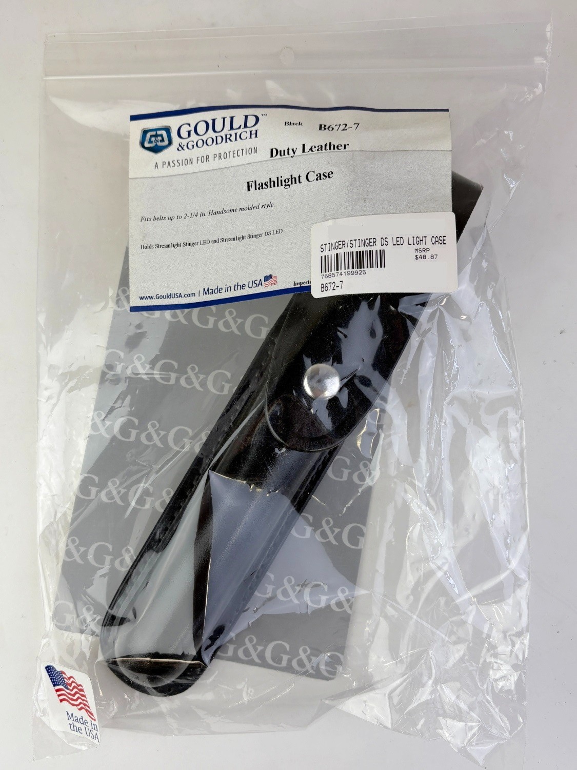 Flashlight Case Duty Leather Black B672-7 GOULD & GOODRICH