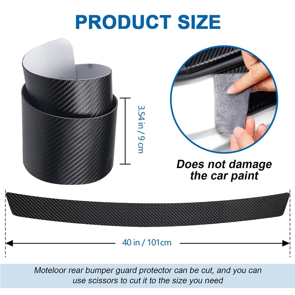Moteloor Universal Rear Bumper Protector (40×3.54 in)
