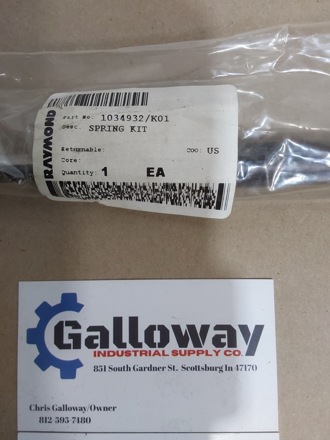 1034932-K01 Gas Spring Kit For Raymond