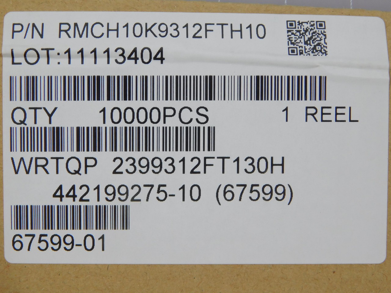 Lot of 2000 KAMAYA RMCH10K9312FTH10 239 9312 F T1-30H THICK FILM RESISTORS