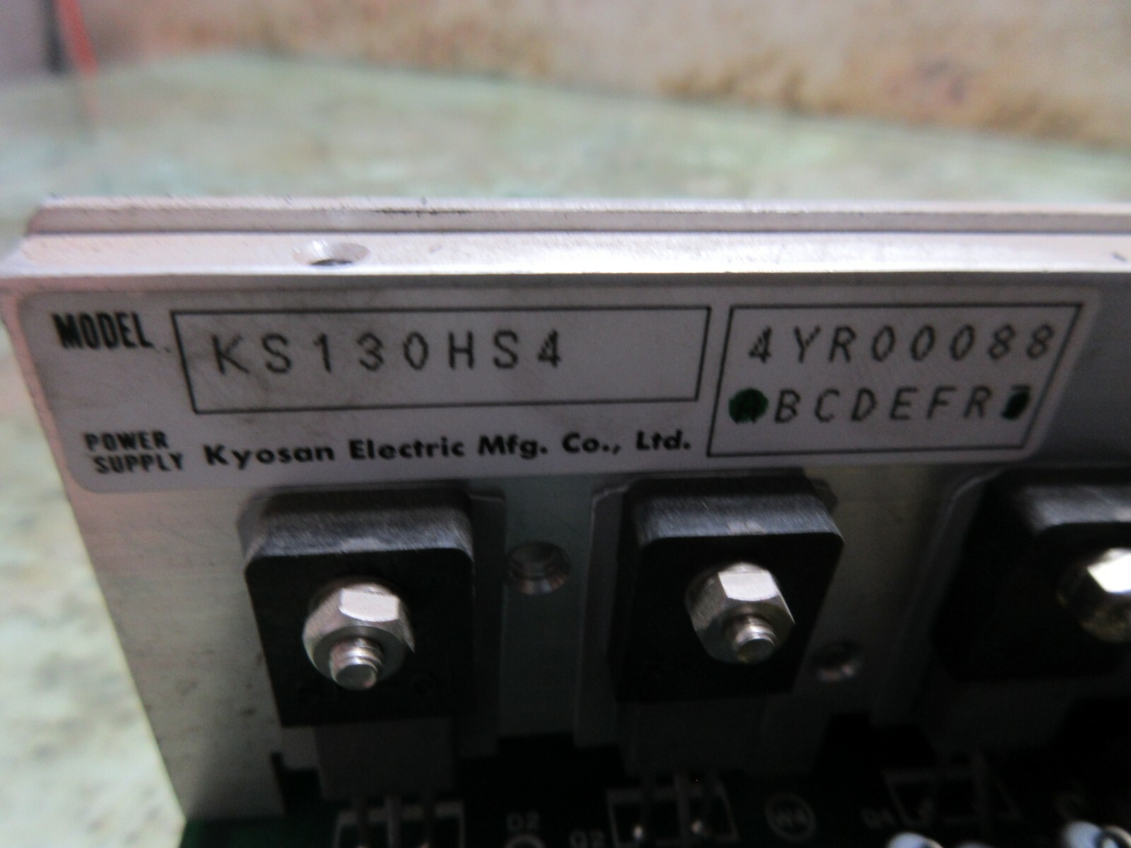 KYOSAN POWER SUPPLY KS130HS4 4YR00088 BCDEFR WARRANTY