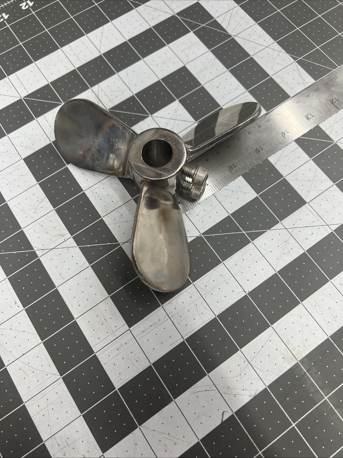 Stainless Steel Mixing Agitator Propeller 20mm Shaft Bore 175mm Diameter 3 Blade