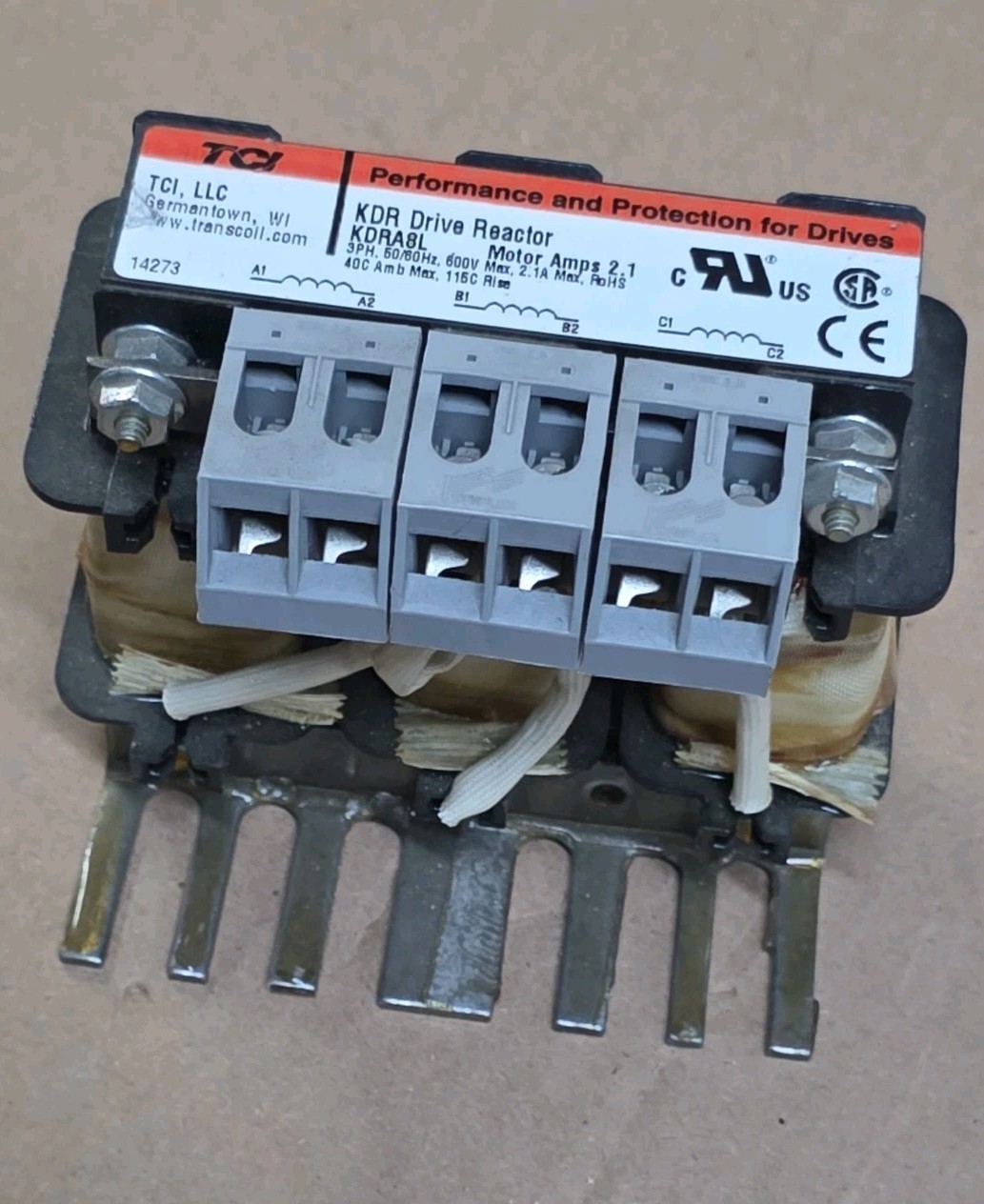 TCI 2.1A 3PH 600V DRIVE REACTOR KDRA8L