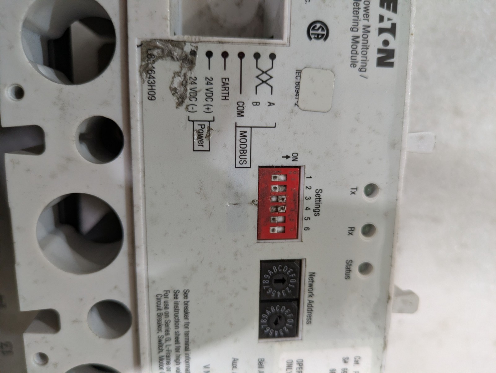 Eaton PM3LM 69D4739G03 Power Monitoring Metering Module 600V 50/60Hz Modbus CB