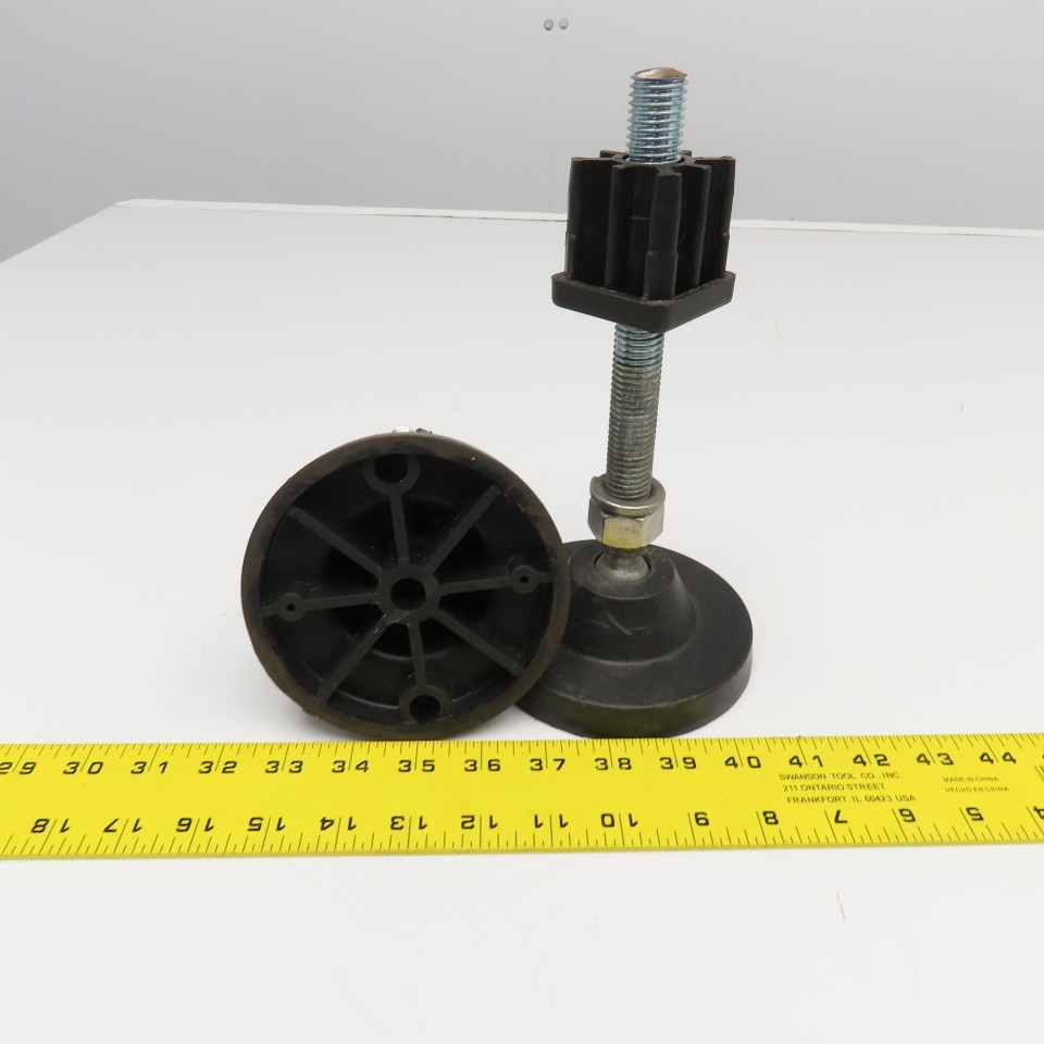 Valu Guide VG-513 5″ Swivel Floor Leveler Pad 3/4″-10 x 8″ Stud Lot Of 2