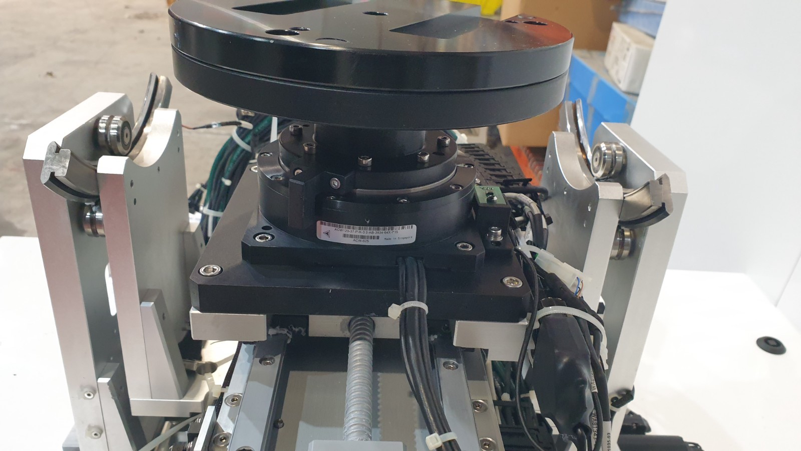 Precision Motorized XYZ Stage Assembly with Rotary Table