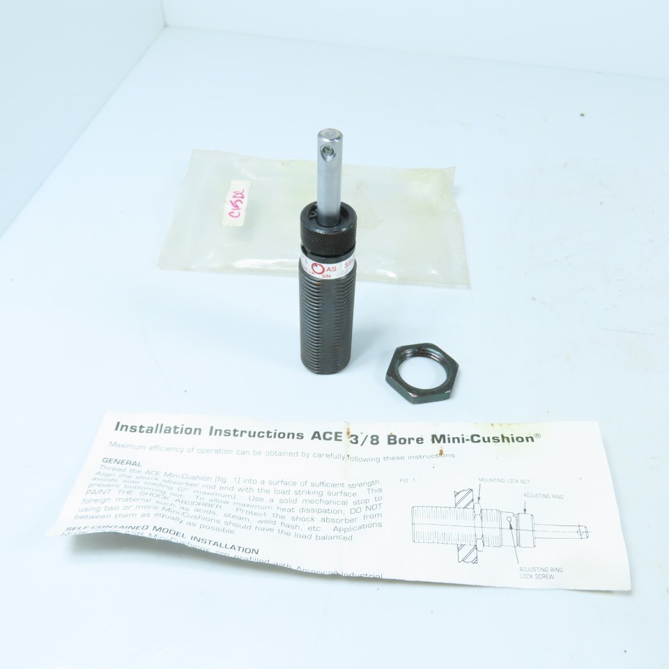 ACE Controls AS 3/8×1 Miniature Adjustable Shock Absorber 3/8″ Bore 1″ Stroke
