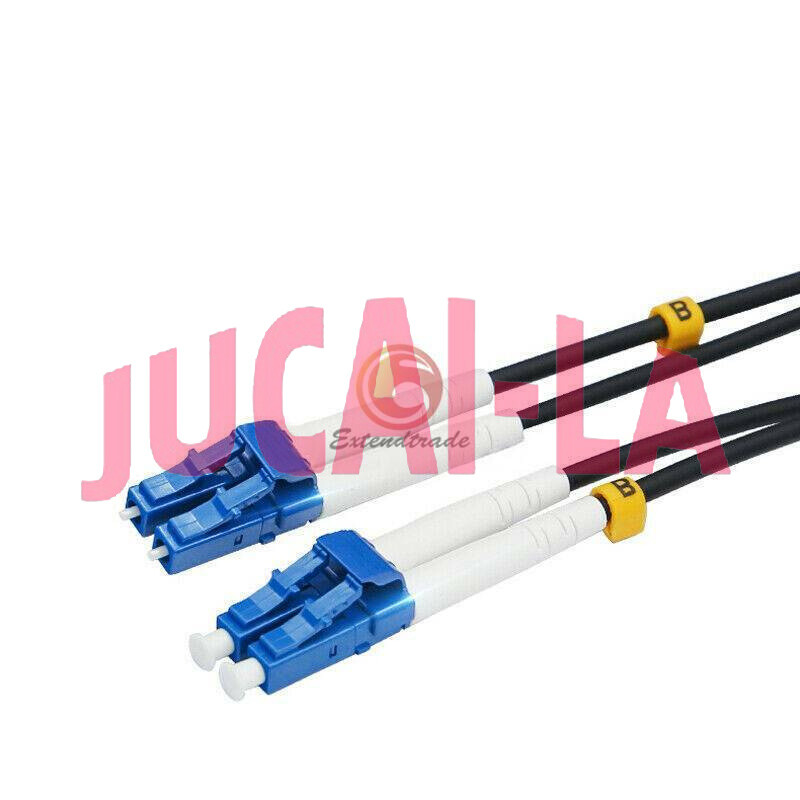 10M Black Armored Fiber Cable Duplex Fiber Optic Patch Cord LC-LC UPC SM 9/125