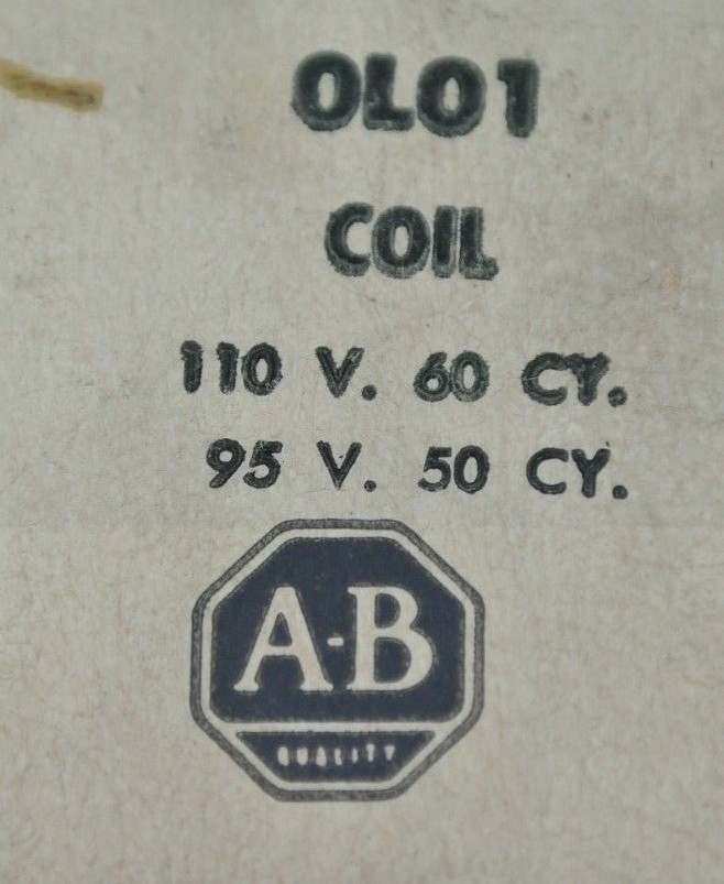 ALLEN-BRADLEY – 0L01 – COIL – 95V/50Hz, 110V/60Hz / NEW SURPLUS