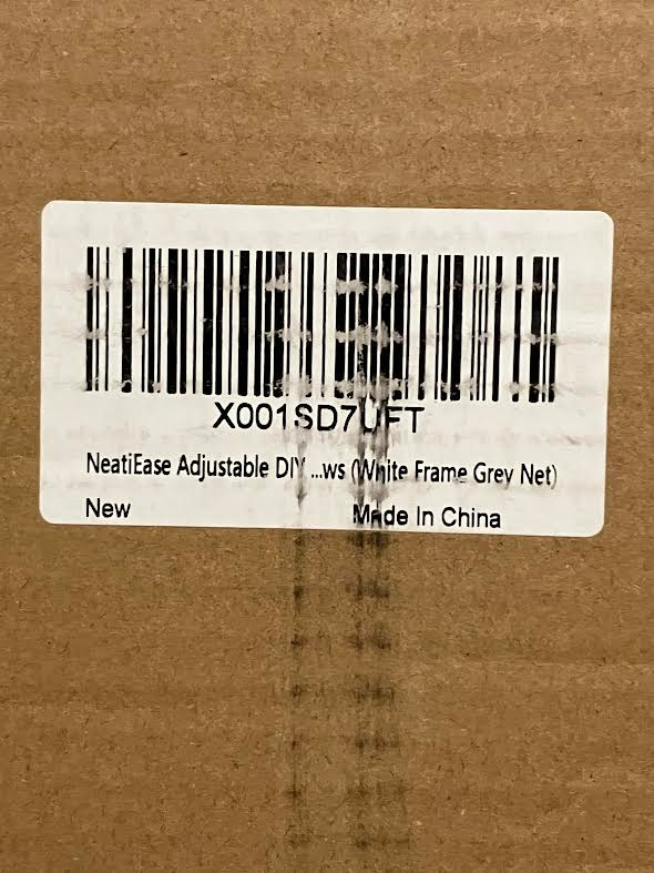 Set of 2 NeatiEase Adjustable DIY Magnetic Window Screen- 32″ x 24″ – New