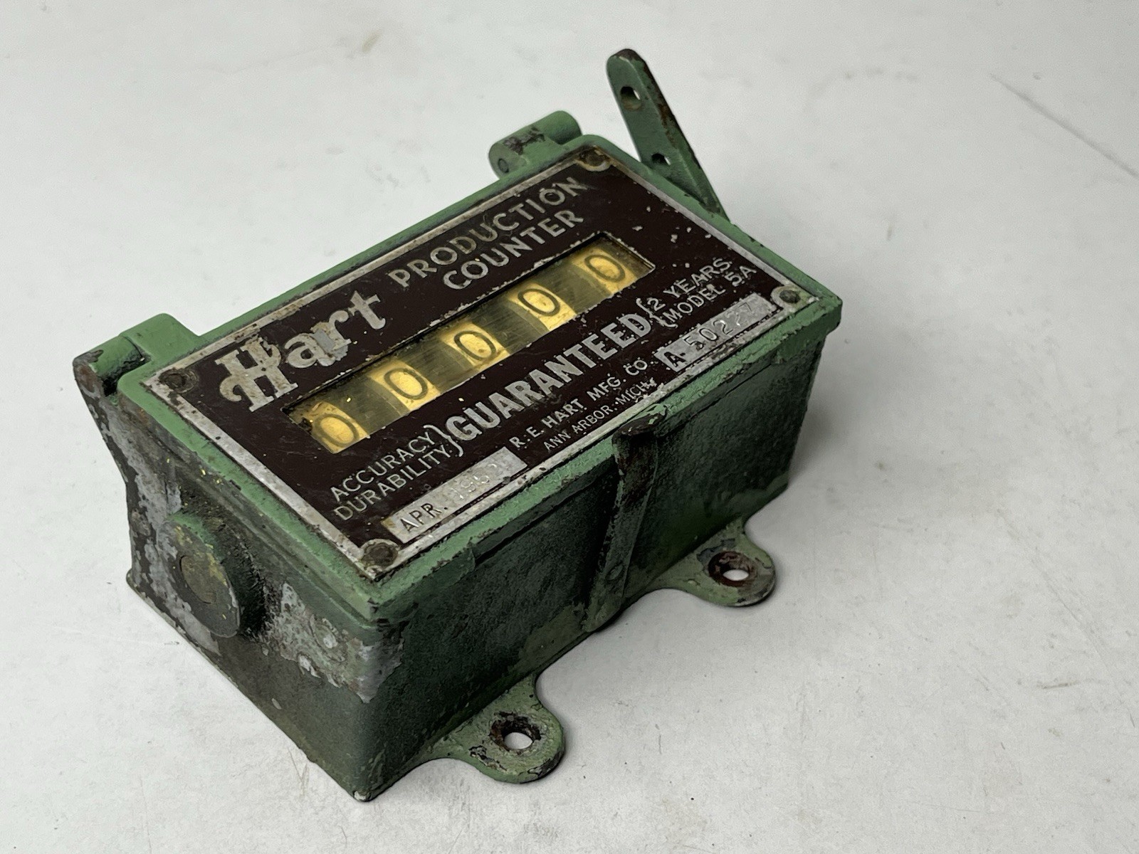 R.E. Hart MFG. CO. 1952 Mechanical Production Counter Model 5A Vintage USA