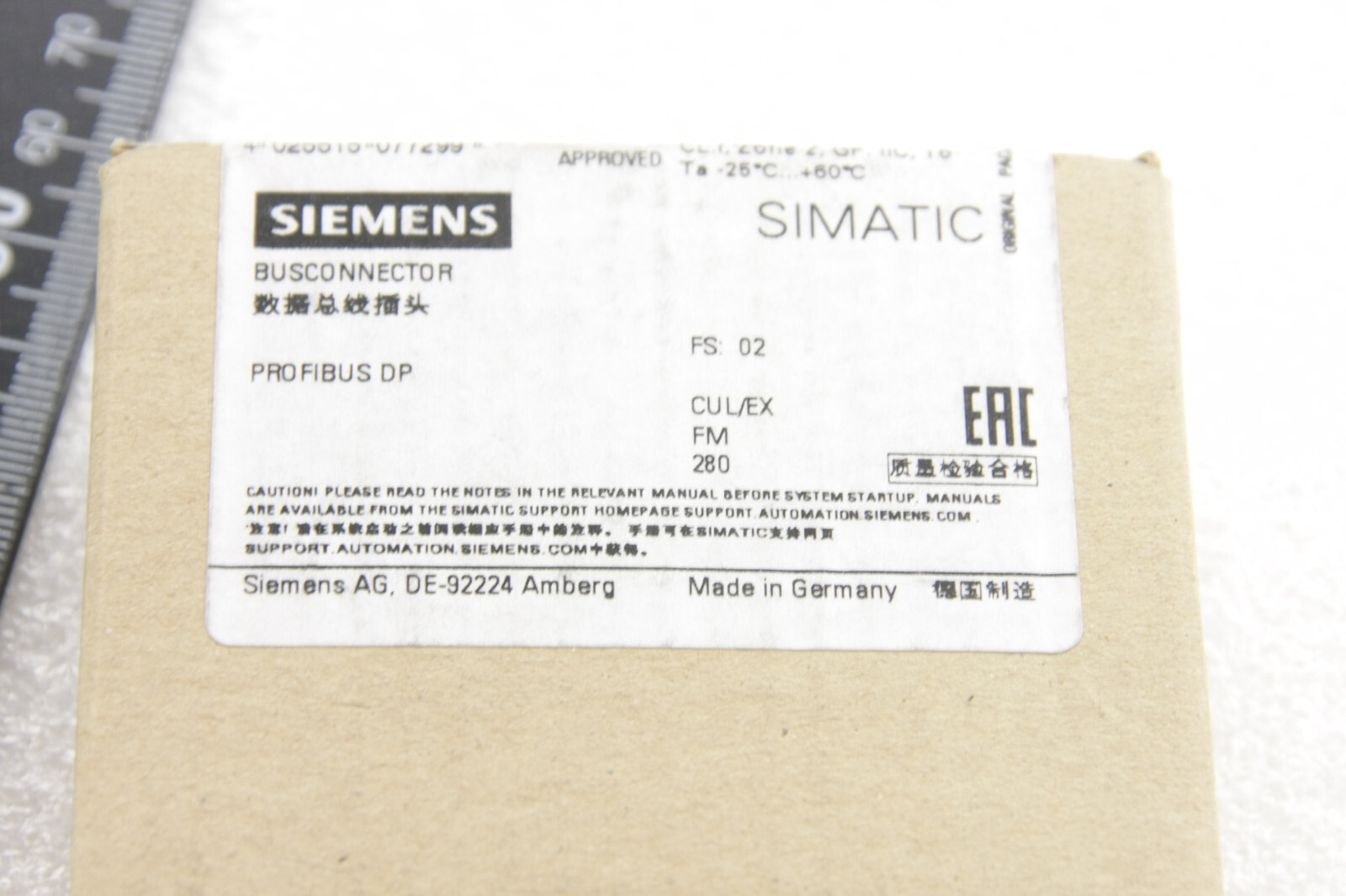 Siemens Simatic PROFIBUS DP Fast Connect 9-Pin BUS Connector 6ES7 972-0BA52-0XA0