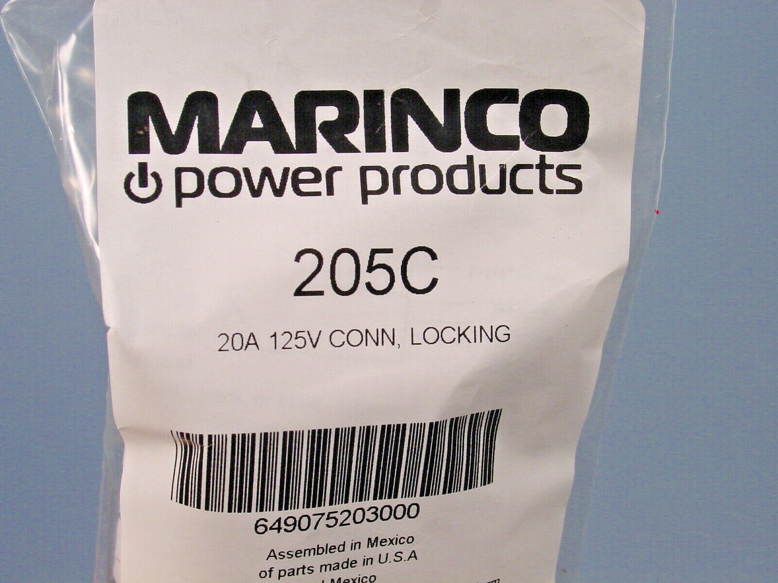 Marinco 205C NEMA L5-20R Locking Connectors; 20A; 125V; 2P; 3W