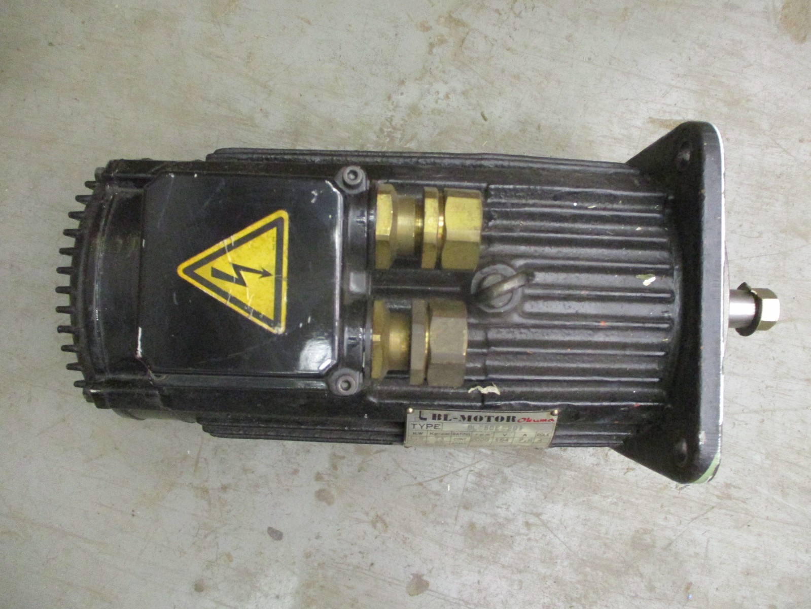 Okuma BL-Motor Type BL-80E-20T 1.5KW 73/80Kg-cm 2000RPM 154V 7.5A 53193AH