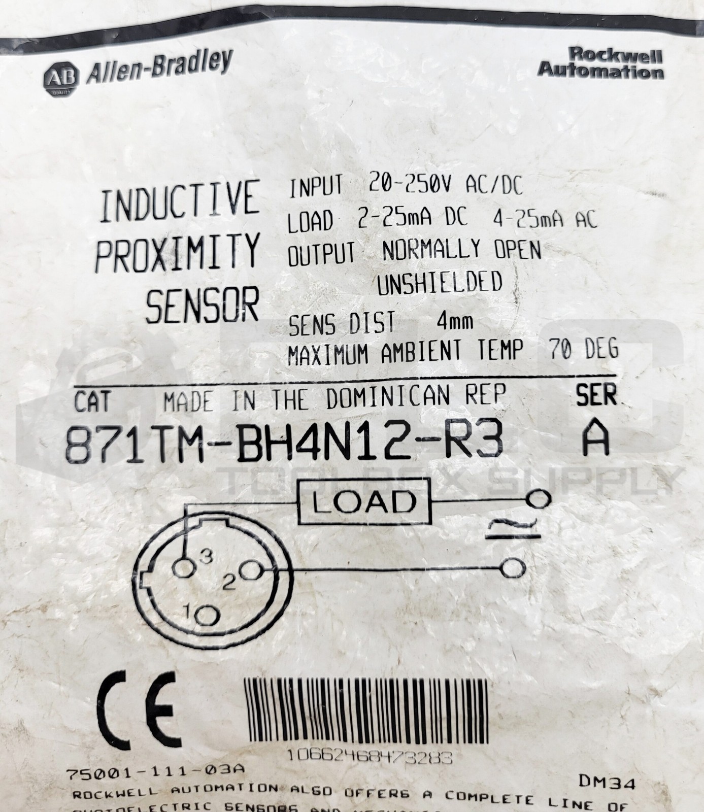 NEW SEALED ALLEN BRADLEY 871TM-BH4N12-R3 /A INDUCTIVE PROXIMITY SENSOR
