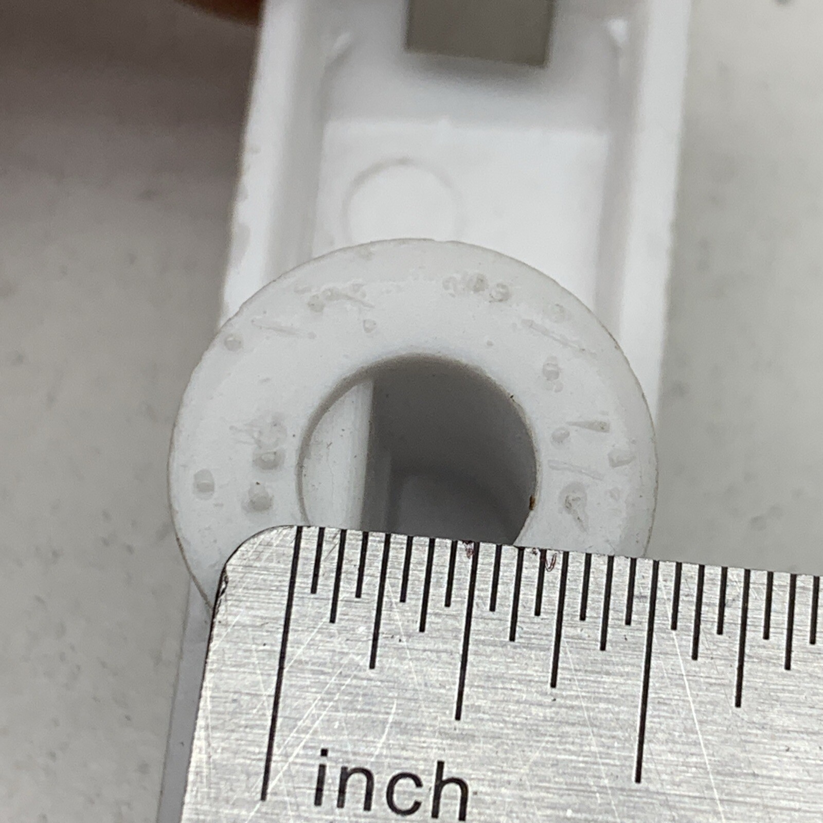 Vintage Appliance Oven Range Heater Thin White/Silver Trim Handle Knob 5/16″ Peg