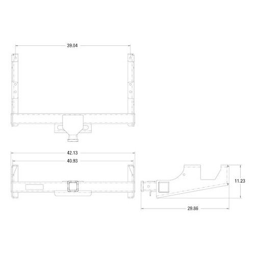 Buyers Products 1801505 2-1/2 in. Hitch Receiver for GM 2500/3500 Pickup Frame