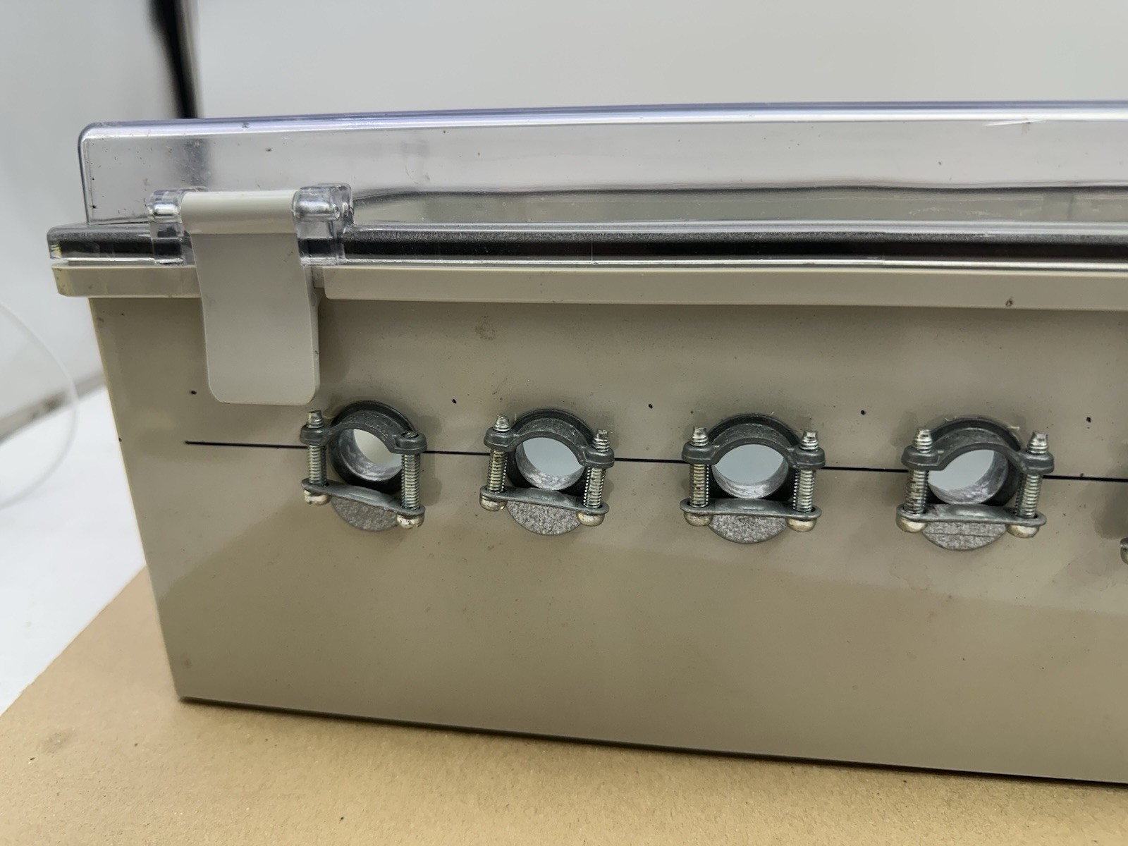 Bud Industries NBB-10273 Light Gray Style B Plastic Indoor Box with Clear Door