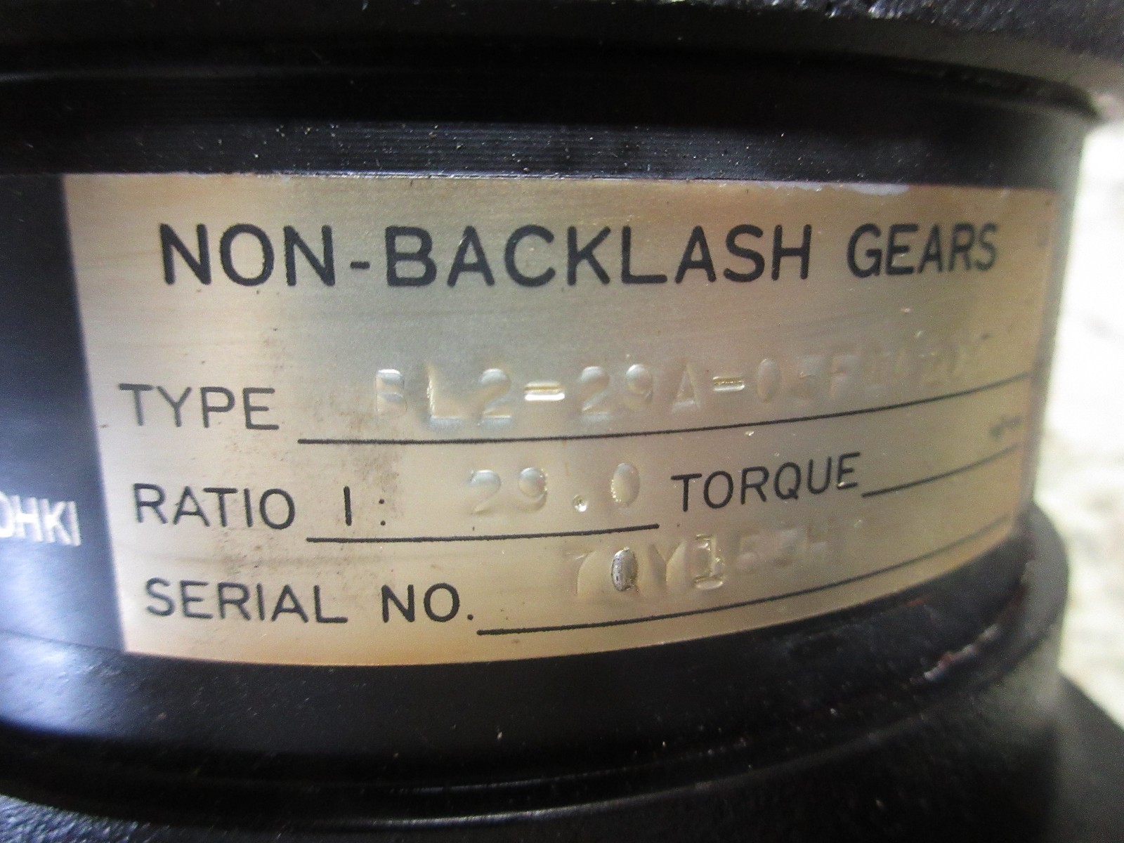 TOYO NON-BLACKASH GEARS FL2-29A-05FAAZ02 05FAAZC2 MORI SEIKI ZL-15M CNC LATHE