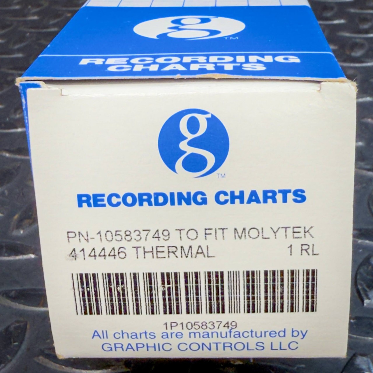 12″ x 100′ Chart Recorder Roll for Molytek 414446, Graphic Controls 10583749