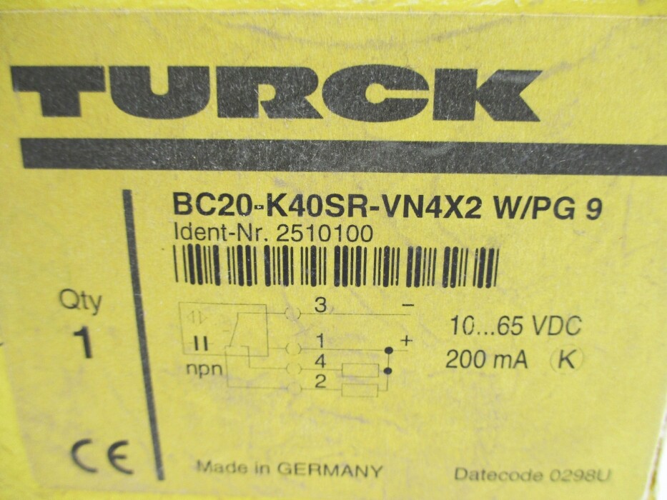 TURCK BC20-K40SR-VN4X2-W/PG9 2510100 NSMP