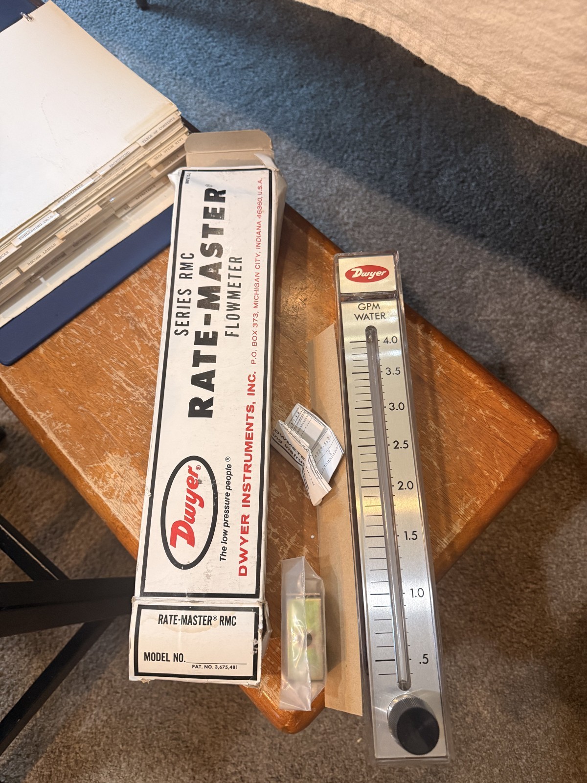 NEW Dwyer Rate-Master Flow Meter Flowmeter Gauge GPM Water RMC # RMC-143-SSV
