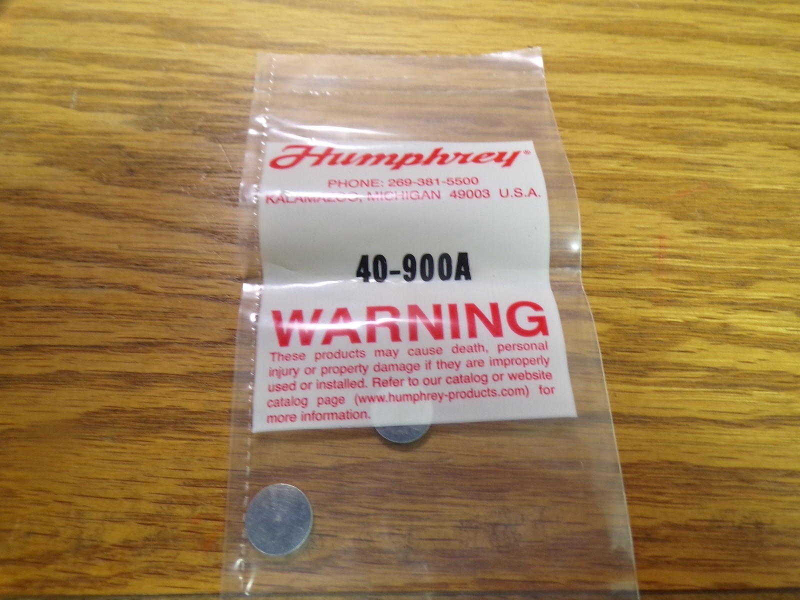 NEW Humphrey Part Number 40-900A *FREE SHIPPING*