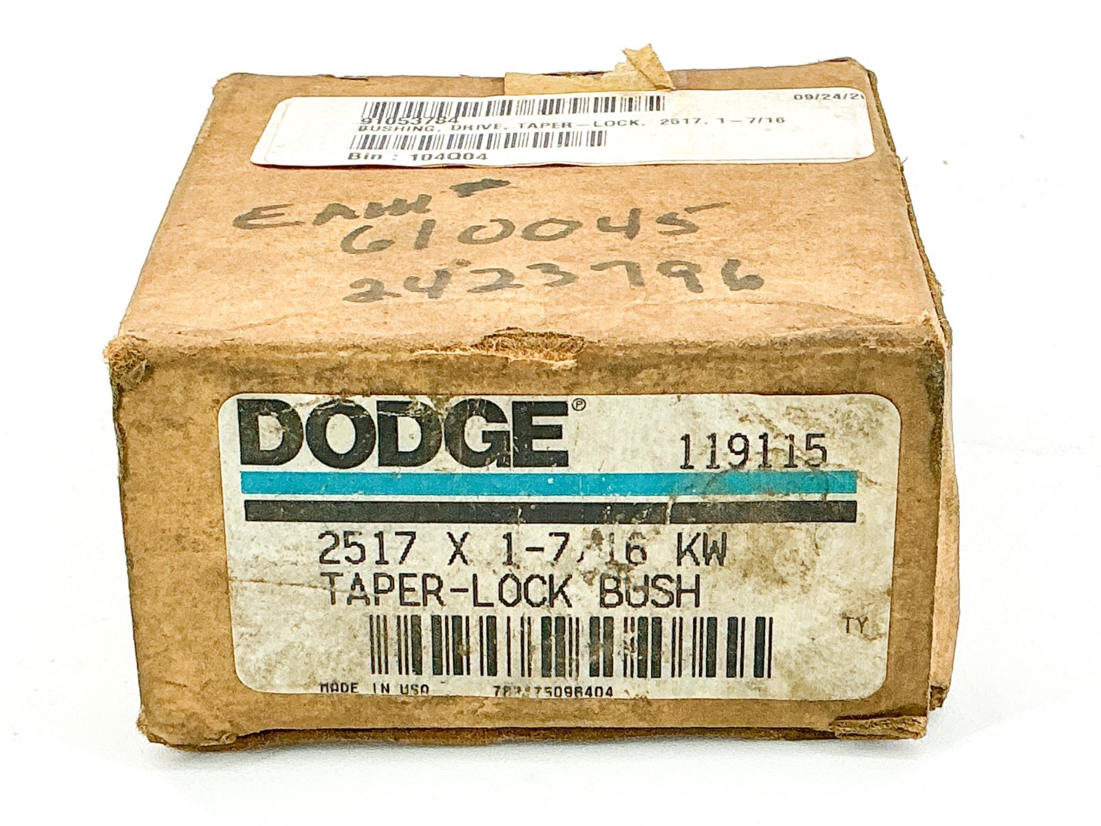 New Dodge 2517X1-7/16 Taper-Lock Bushing 1-7/16″ Bore 119115