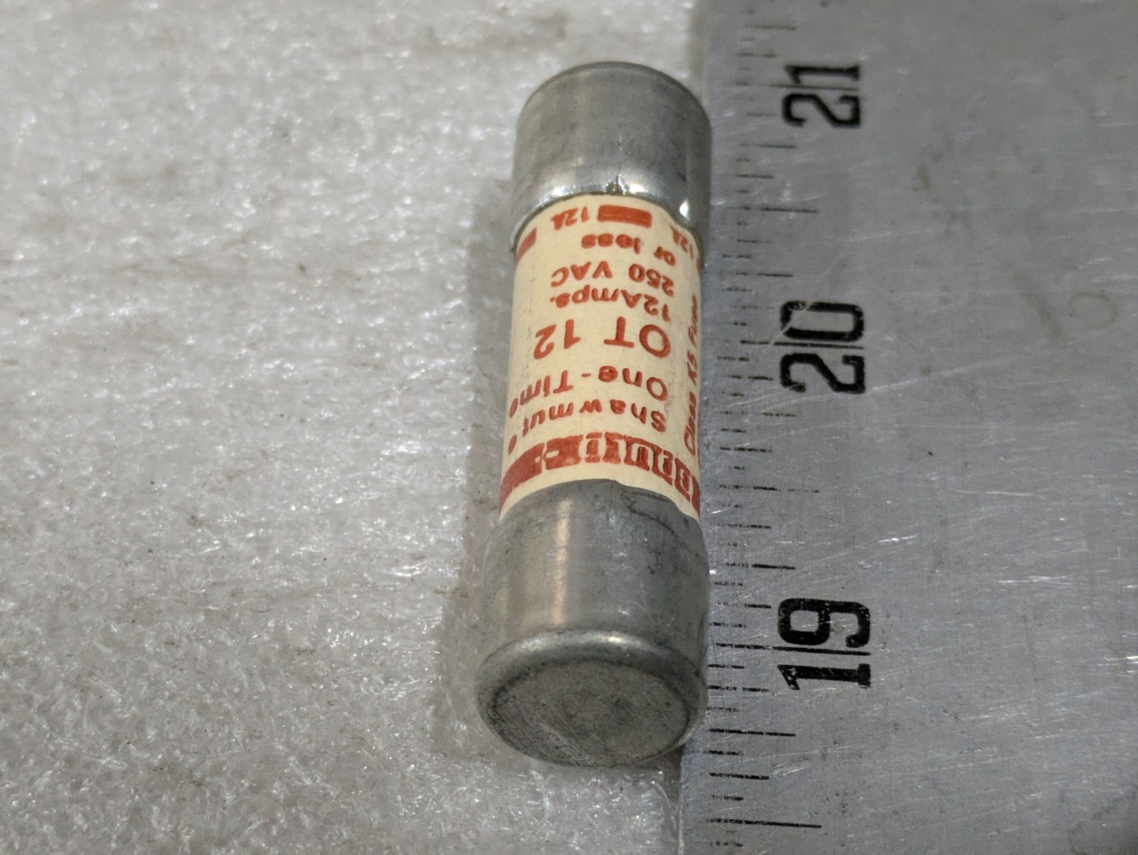Gould Shawmut OT12 One-Time Fuse 12 Amp 250VAC Mersen Ferraz Class K5 Lot of 10