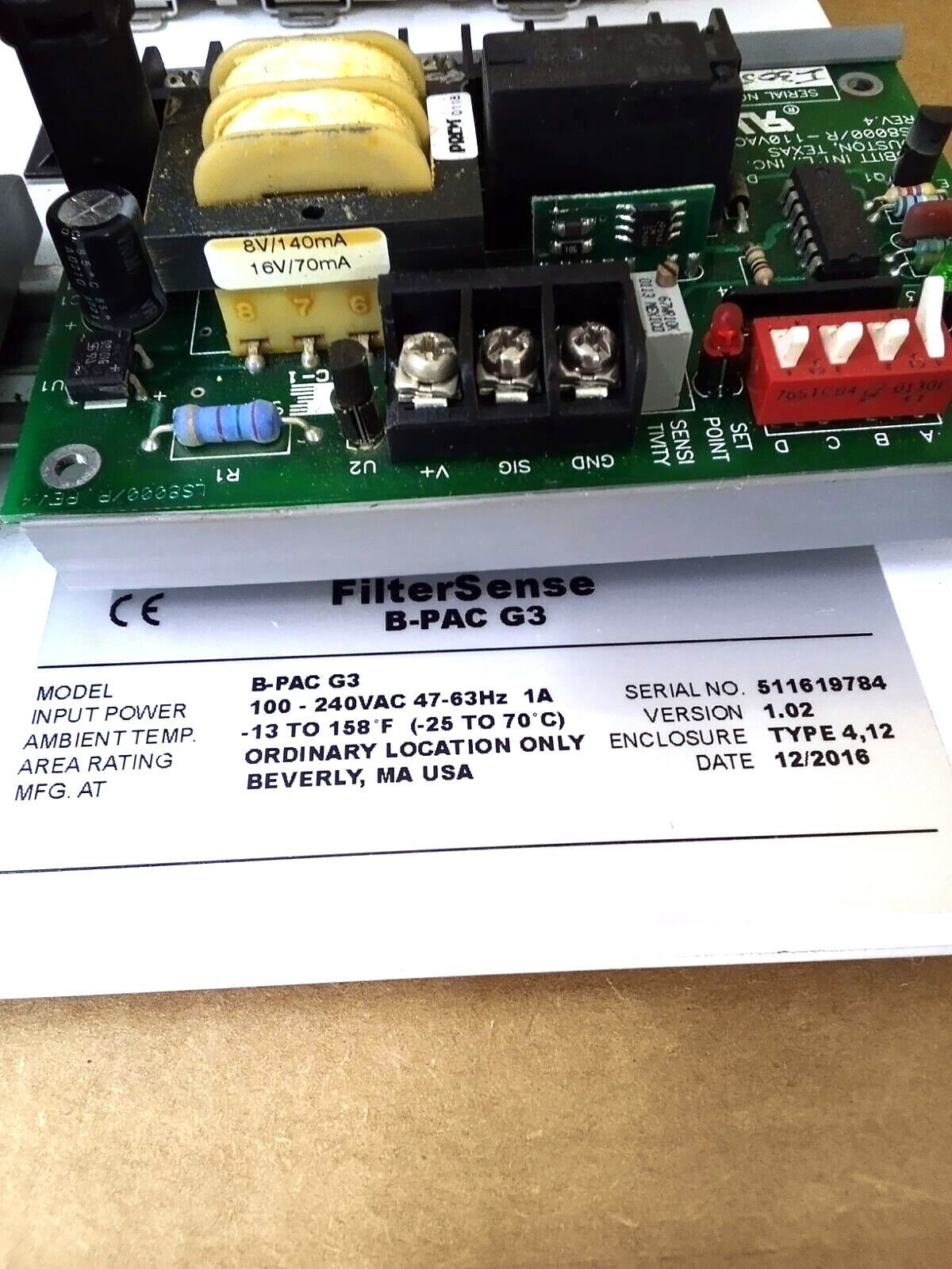IntelliPULSE By FilterSense B-PAC G3 MICS Used In Dust Collector See Description