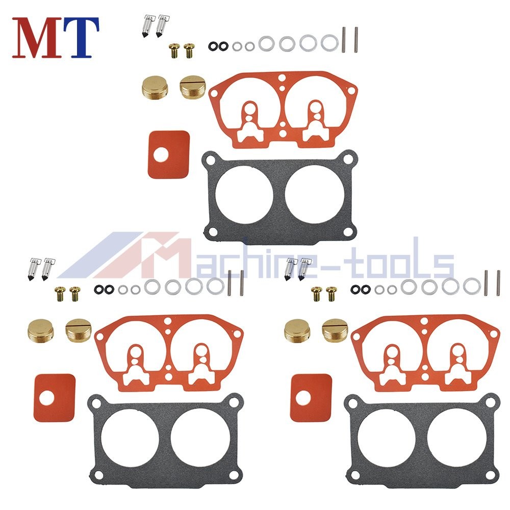 3× Carburetor Rebuild Kit For Outboard For Yamaha V-6 150 175 200 225 HP 86-95